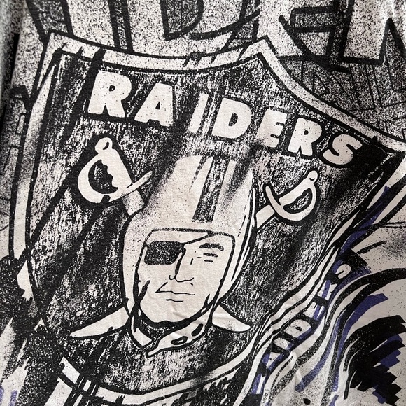 Vintage 90s Magic Johnson NFL Raiders Tshirt size XL - Picture 5 of 11